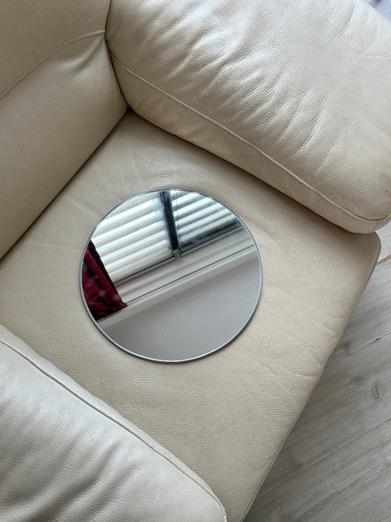 Miroir rond 30 cm, Maison & Meubles, Moins de 100 cm, Rond, Comme neuf, Enlèvement