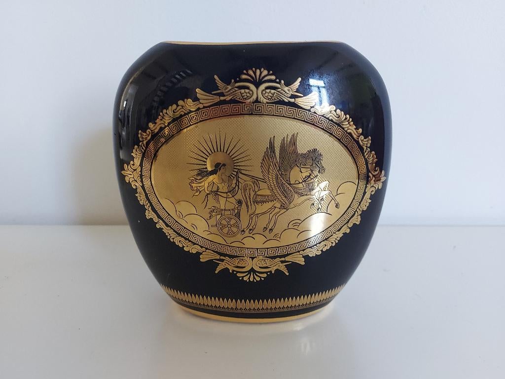 Vase grec bleu et doré, Maison & Meubles, Accessoires pour la Maison | Vases, Comme neuf, Bleu, Moins de 50 cm, Poterie ou Porcelaine