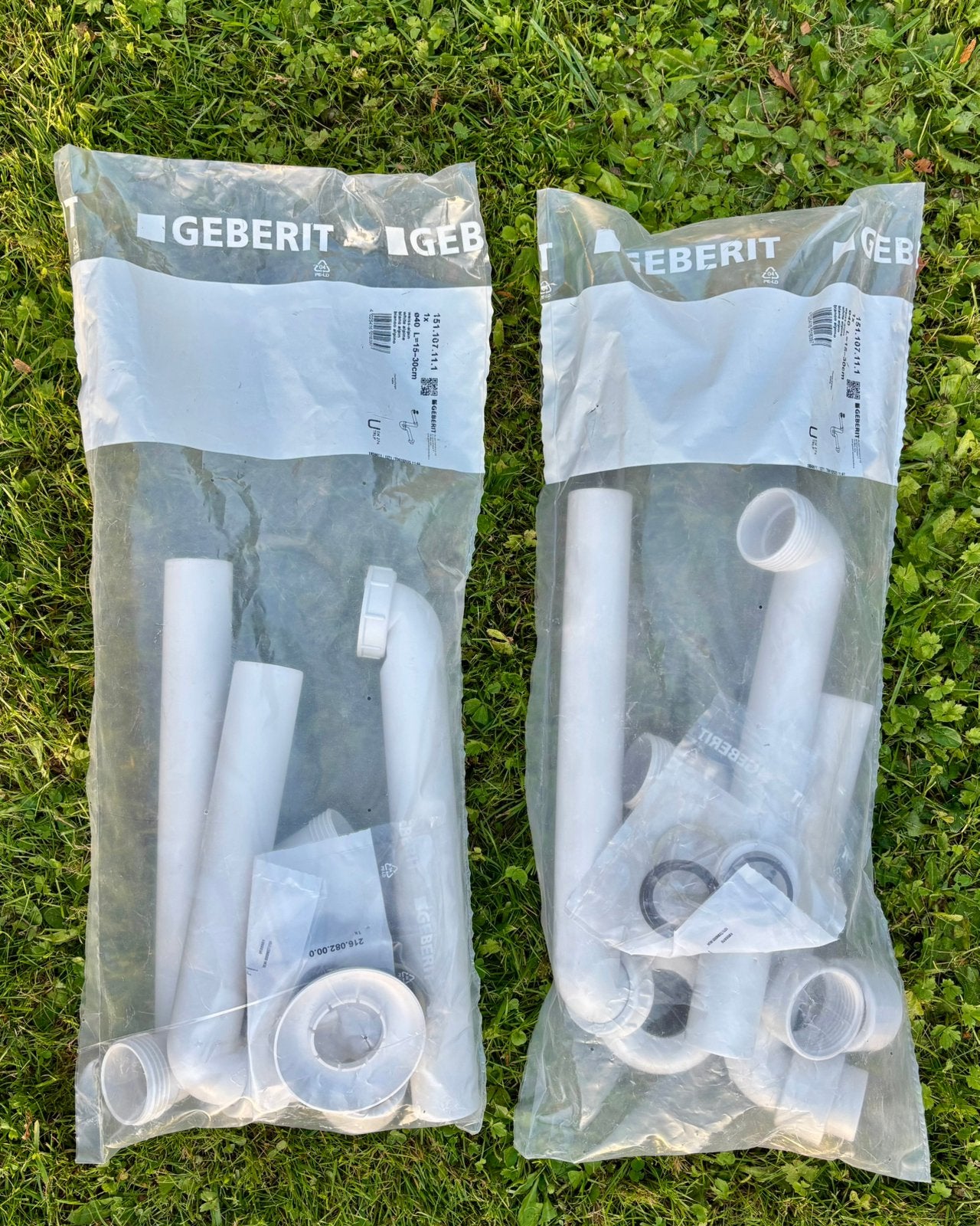 Set de 2 siphons pour lavabo Geberit, ø40, Caravanes & Camping, Enlèvement, Comme neuf