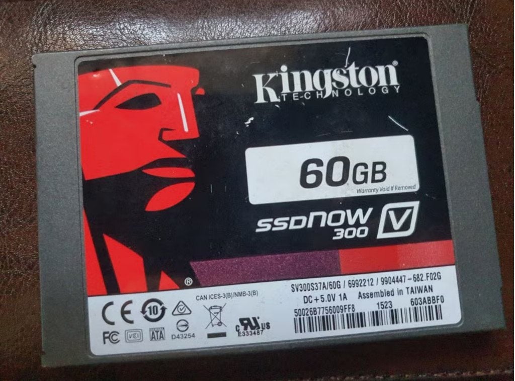 60Gb SSD Kingston 300V, Informatique & Logiciels, Interne, Utilisé, Laptop, Enlèvement ou Envoi