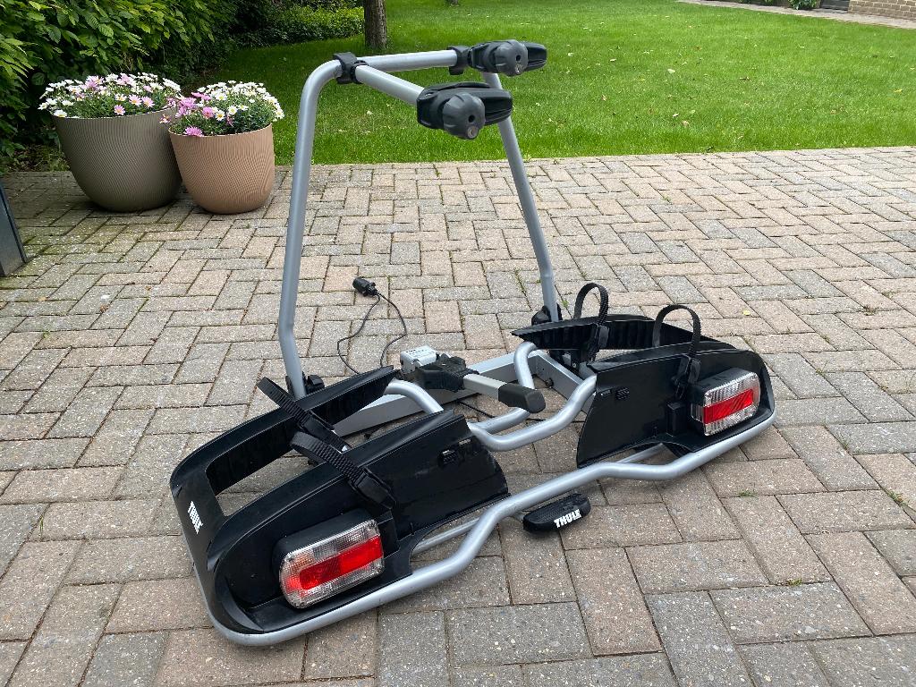 Thule fietsdrager EP916 - voor 2 e-bikes, Auto diversen, Fietsendragers, Gebruikt, Achterklepdrager, 2 fietsen, Brede banden, Elektrische fiets