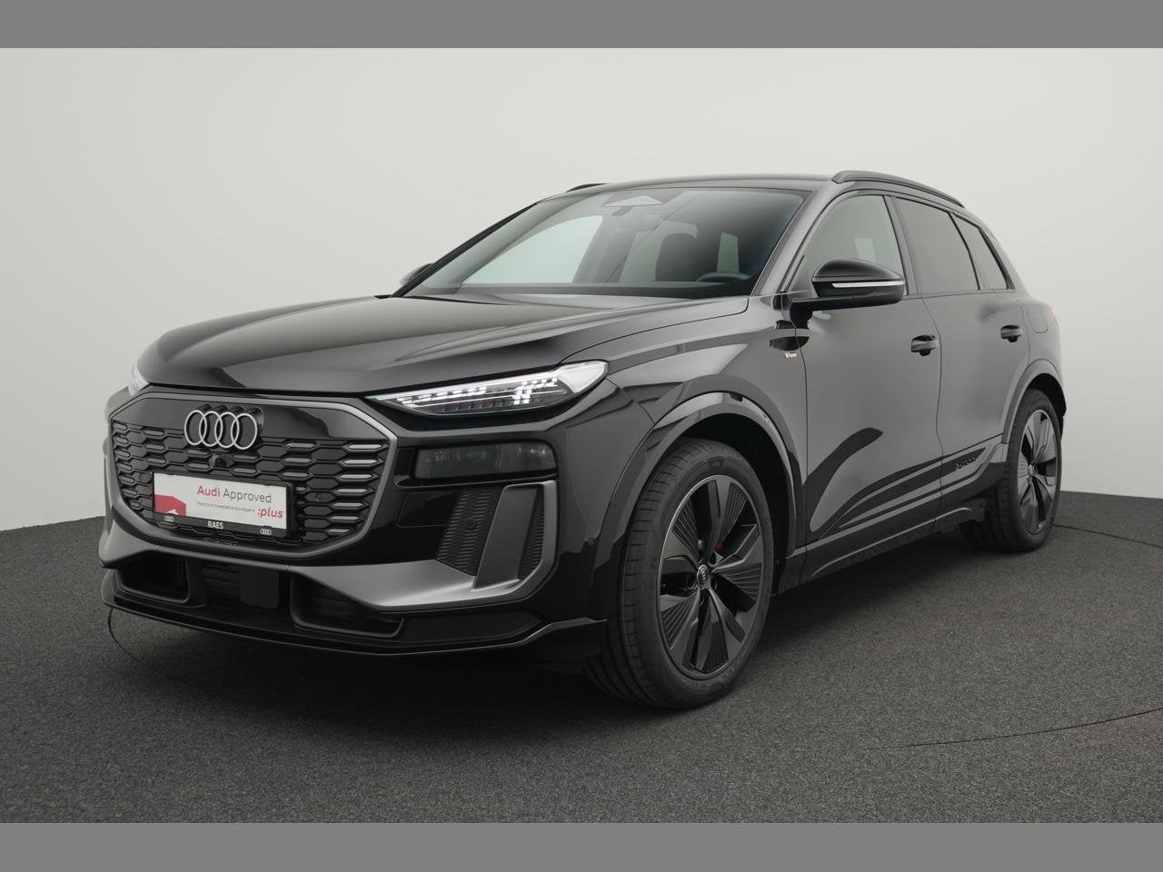 Audi Q6 e-tron 100 kWh 55 Quattro S line, Auto's, Head-up Display, Zwart, Elektrisch, Handgeschakeld