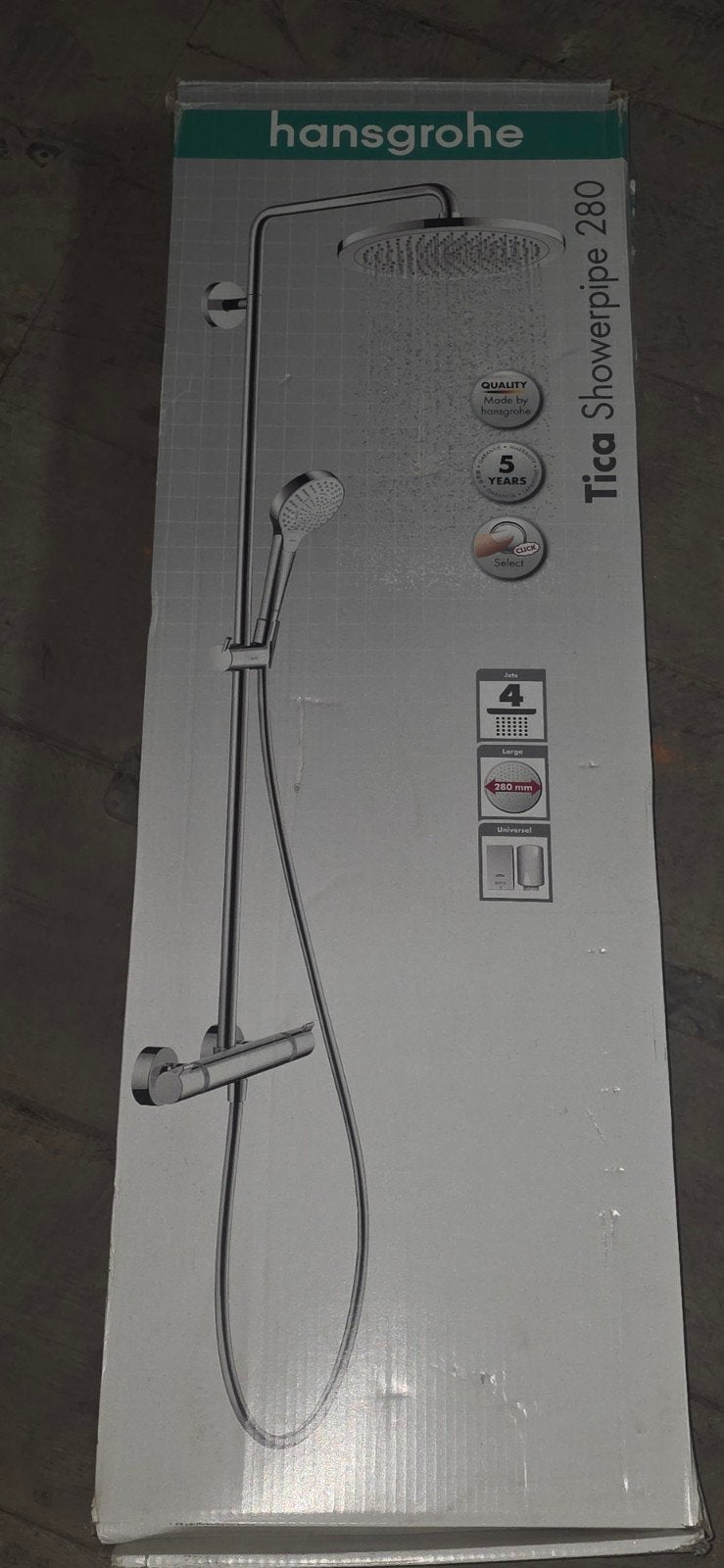 Barre de douche Hangrohe, Bricolage & Construction, Enlèvement, Neuf, Chrome, Douche