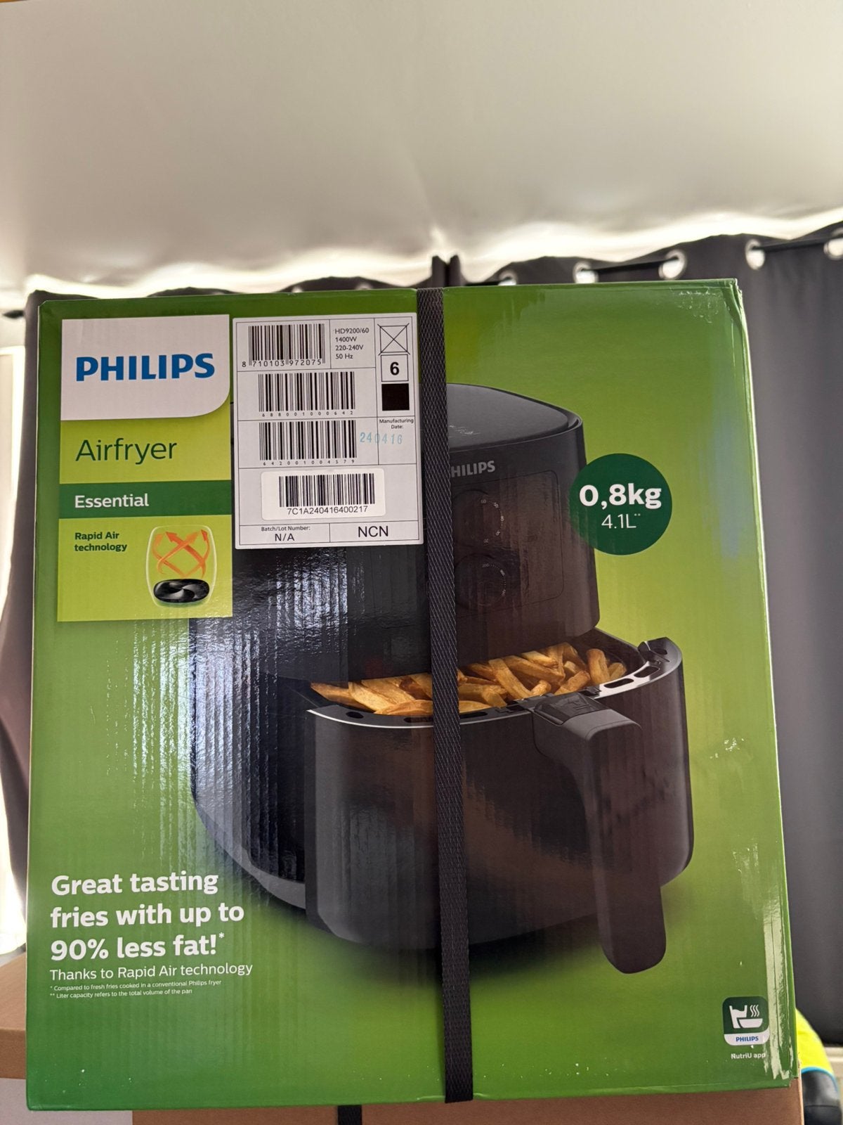 Airfryer Essential, Ophalen, Nieuw, Airfryer, 750 t/m 999 gram