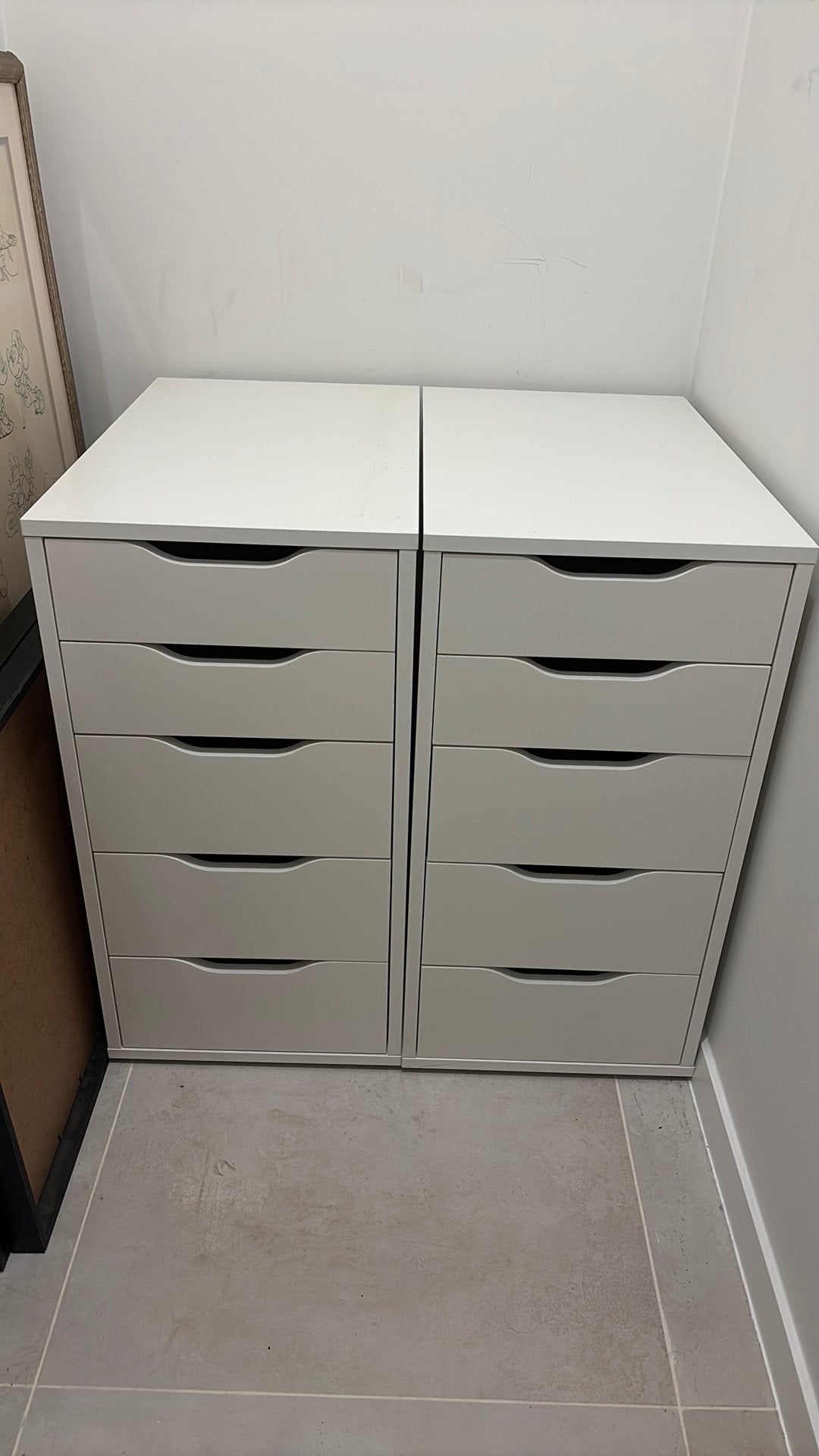 Ladeblok ALEX ikea set van 2, Huis en Inrichting, Ophalen, Minder dan 50 cm, 5 laden of meer, Zo goed als nieuw