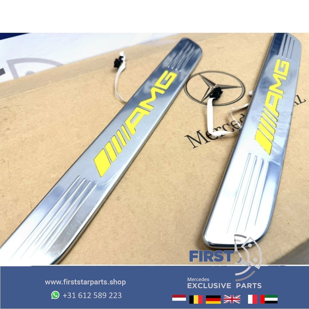 63 AMG INSTAP LIJSTEN GEEL W205 W253 W213 C63 E63 GLC63 AMG, Auto-onderdelen, Verlichting, Gebruikt, -, Ophalen of Verzenden, -
