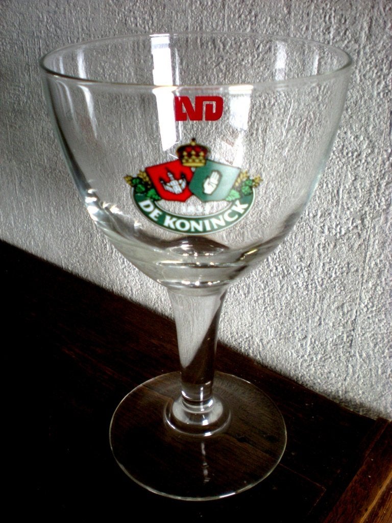 DE KONINCK met opdruk op de achterkant, Ophalen of Verzenden, Zo goed als nieuw, Glas of Glazen, De Koninck
