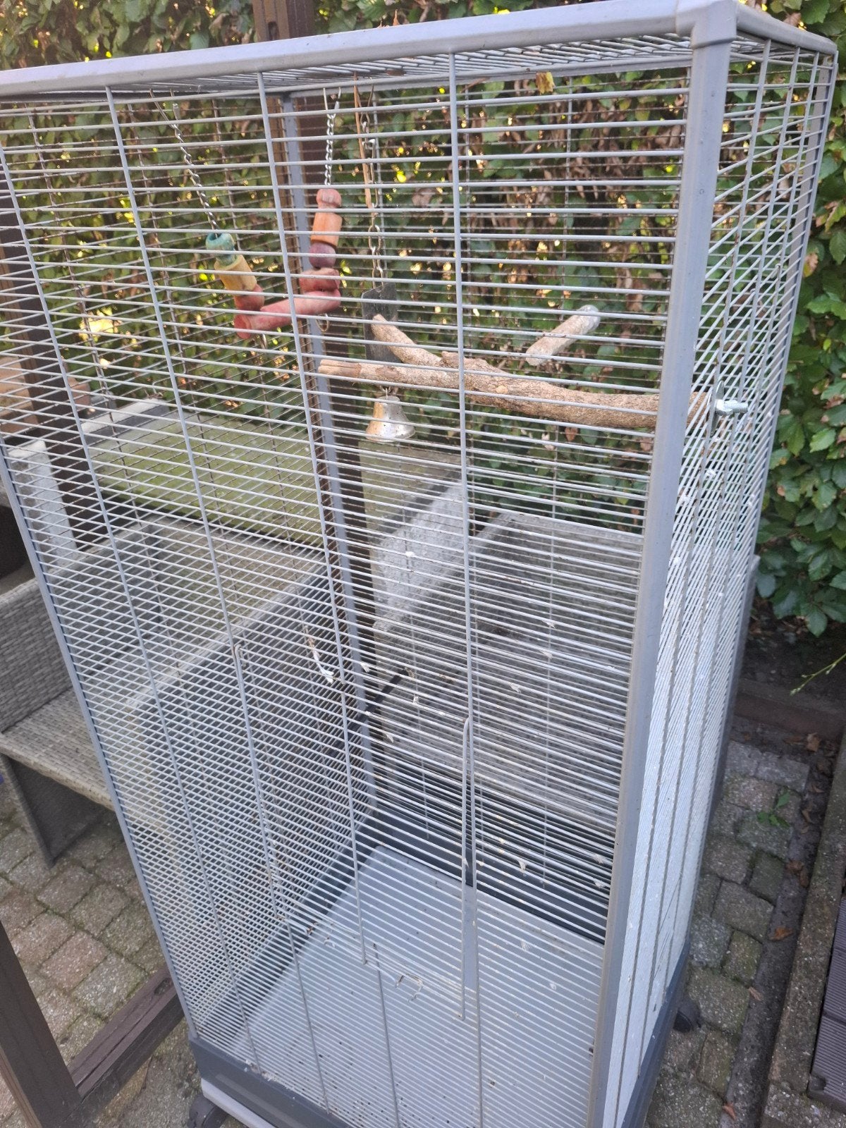 vogelkooi in metaal, Dieren en Toebehoren, Ophalen, Gebruikt, Metaal, Vogelkooi