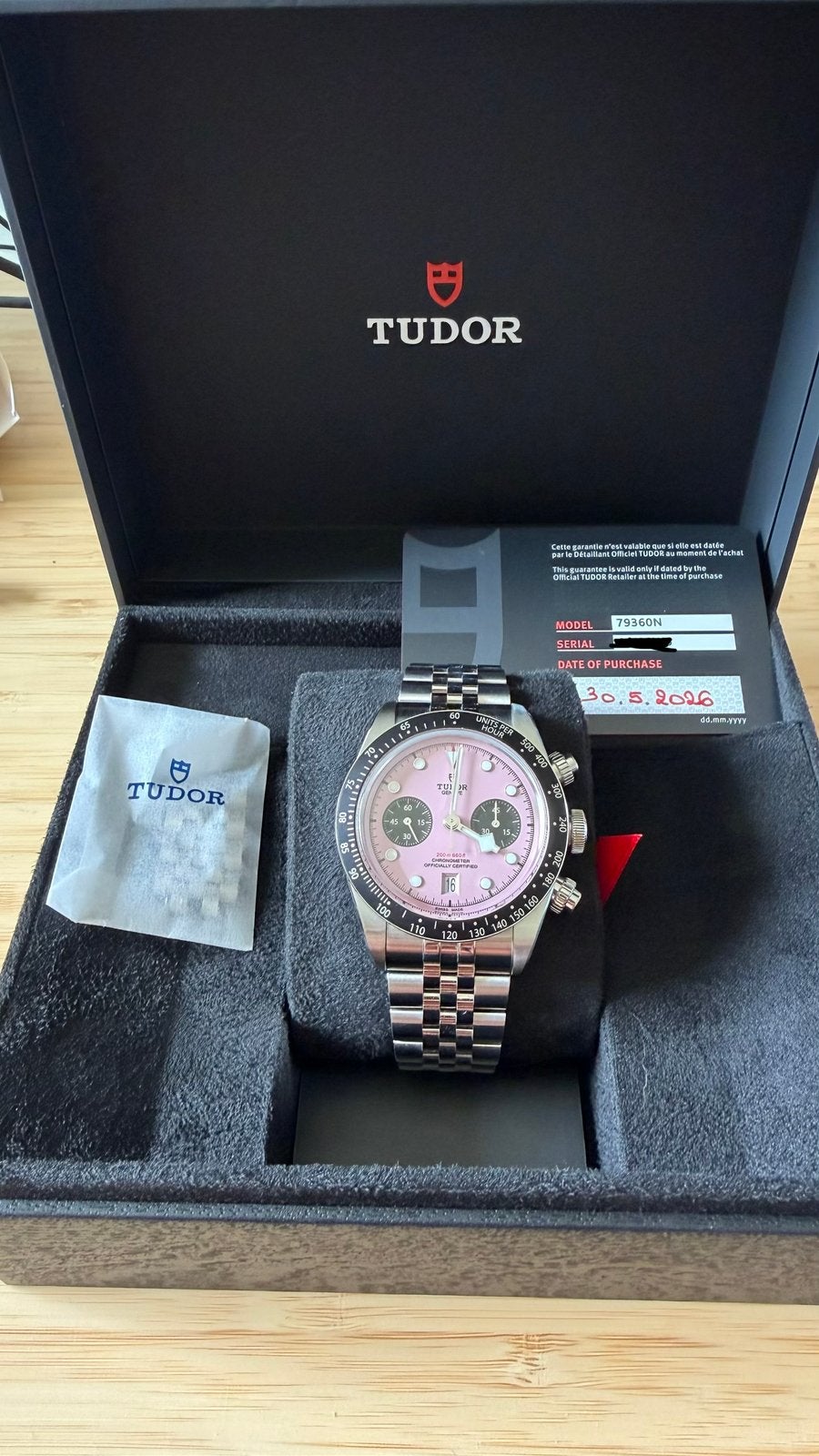 Tudor Black Bay Chrono Pink Flamingo, Enlèvement ou Envoi, Comme neuf