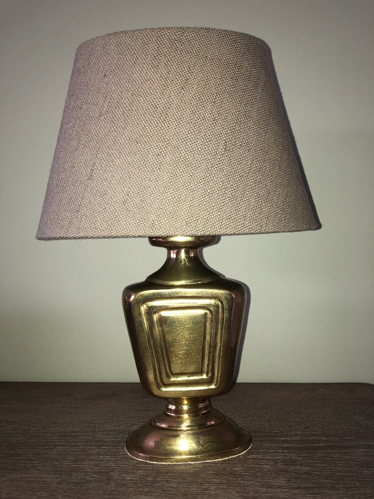 Lampe de lecture en cuivre jaune massif, bureau + lampe, Jaune, Enlèvement ou Envoi, Métal, Campagne
