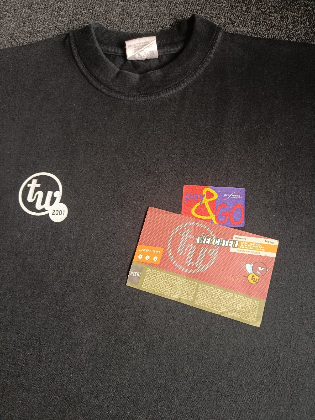 vintage t Shirt tw 2001, Enlèvement ou Envoi, Taille 52/54 (L), Porté, BC