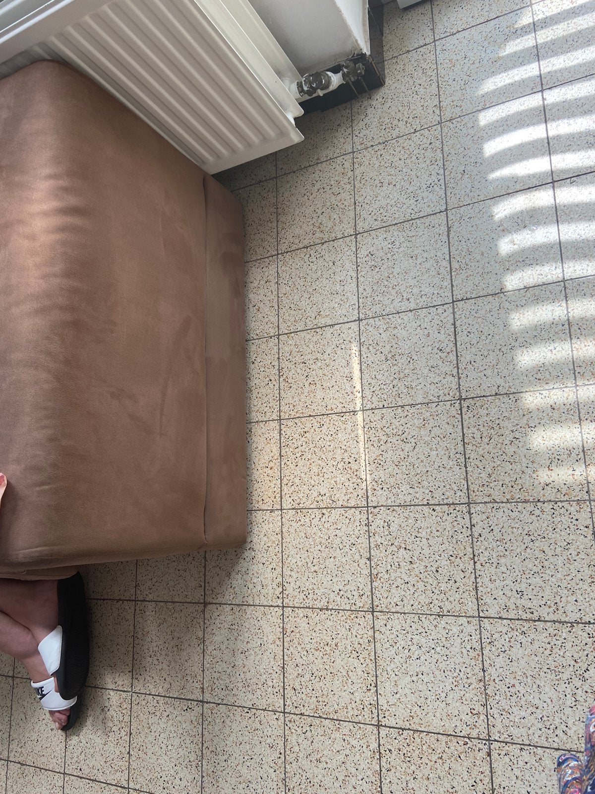 Canapé camel sans pieds 1m70 L 1m L à donner, Enlèvement, Comme neuf