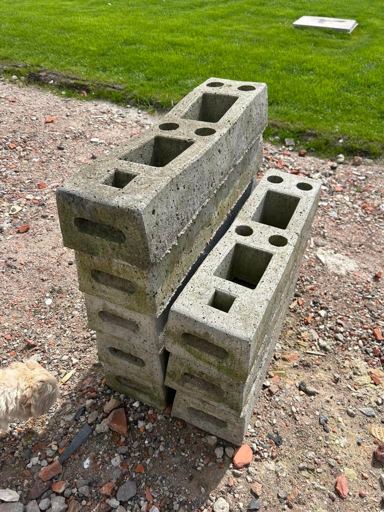 Betonblokken bouwhekken, Ophalen, Zo goed als nieuw