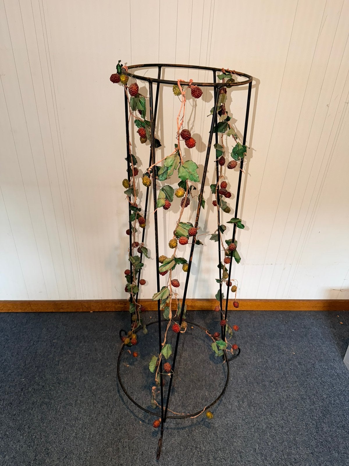 Vintage smeedijzeren plantenstandaard - 118 cm hoog, Ophalen