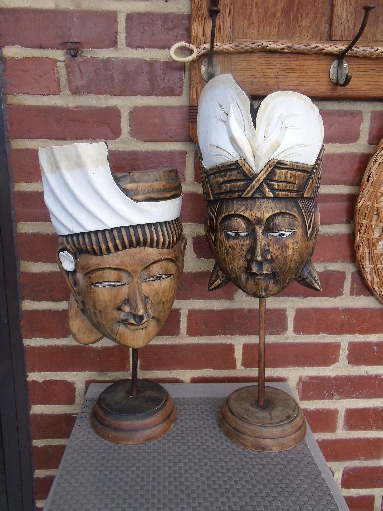 masques en bois  balinais, Autres styles, Bois, Asie, Masque