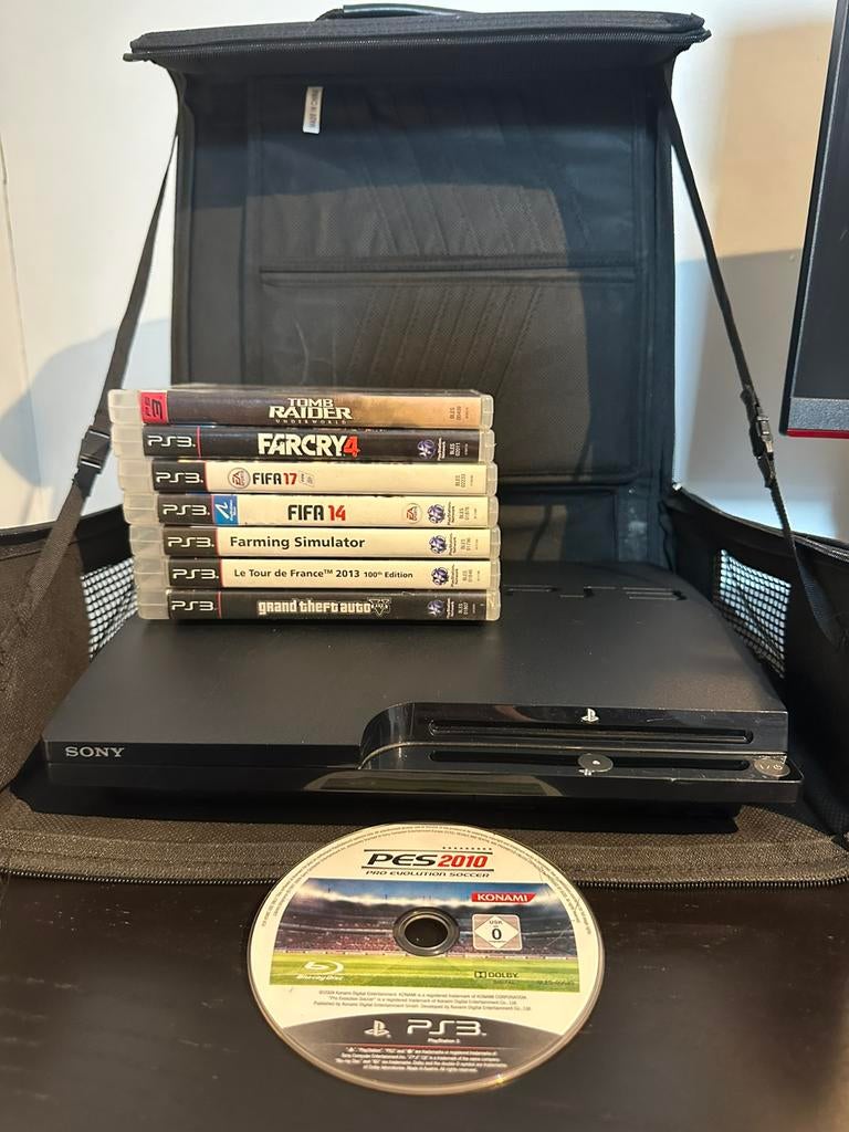 ️ PS3 Slim-bundel — volledig herzien + tas + games, Games en Spelcomputers, Verzenden, Zo goed als nieuw, Slim
