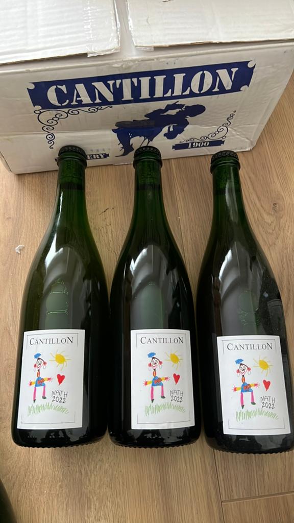 Verschillende lambieken Cantillon tommie sjef Tilquin, Verzamelen, Biermerken, Ophalen, Zo goed als nieuw