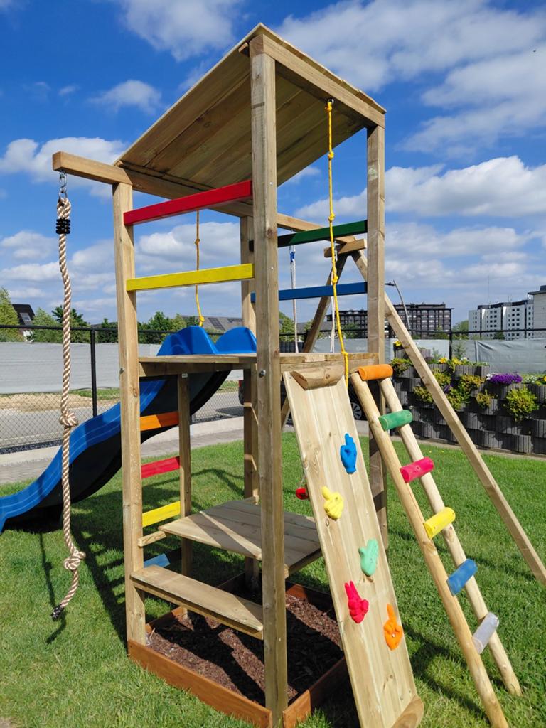 Compacte speeltoren multi, Kinderen en Baby's, Speelgoed | Buiten | Speeltoestellen, Ophalen, Schommel
