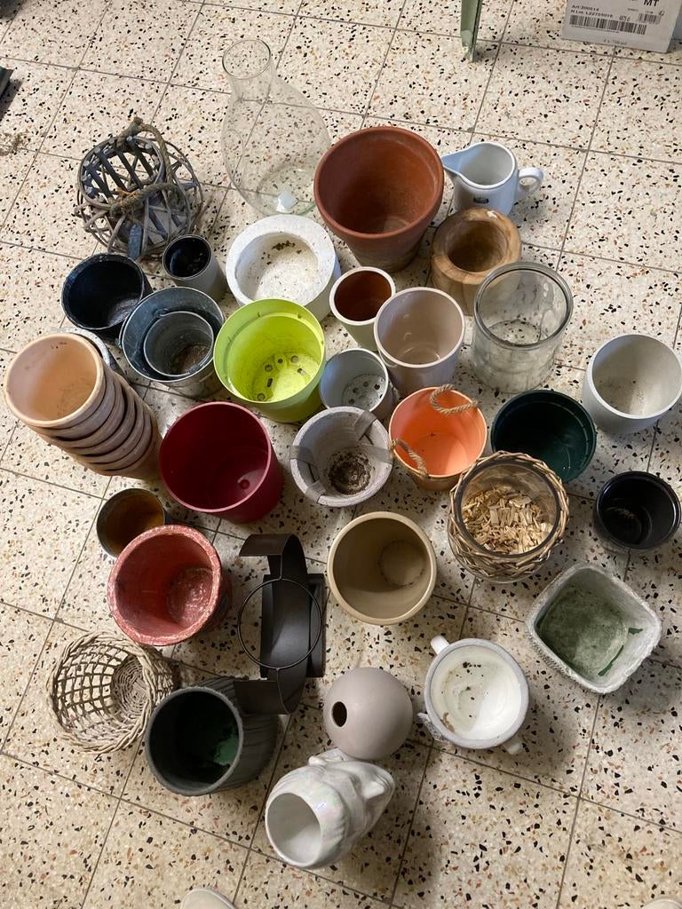 Ensemble de pots pour fleurs ou semences, Ophalen, Gebruikt