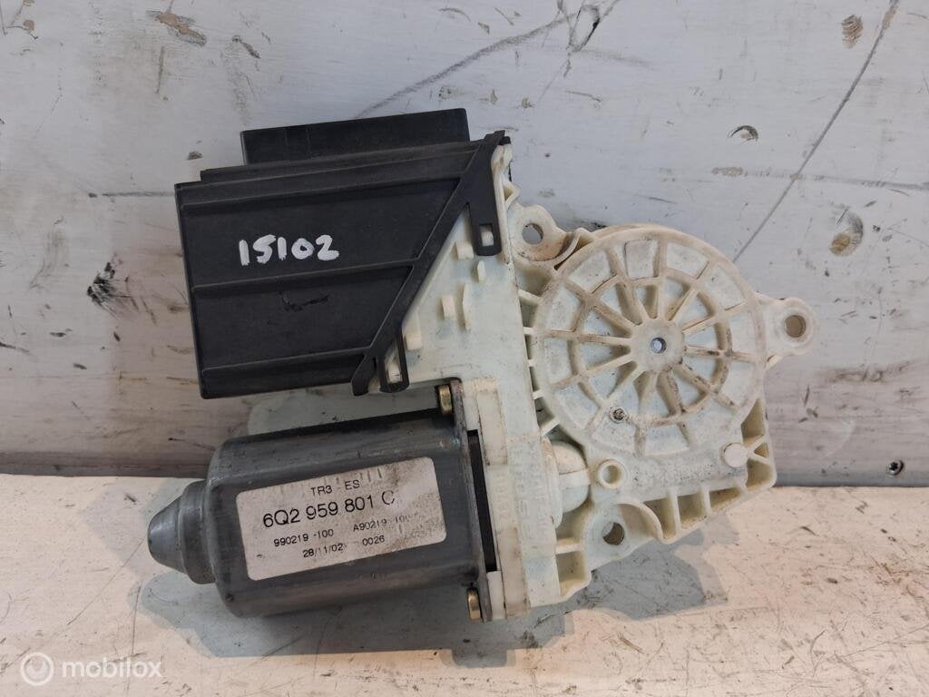 Raammotor RV Seat Ibiza 6L ('02-'09) 6Q2959801C, Gebruikt, Ophalen of Verzenden, Seat, Seat