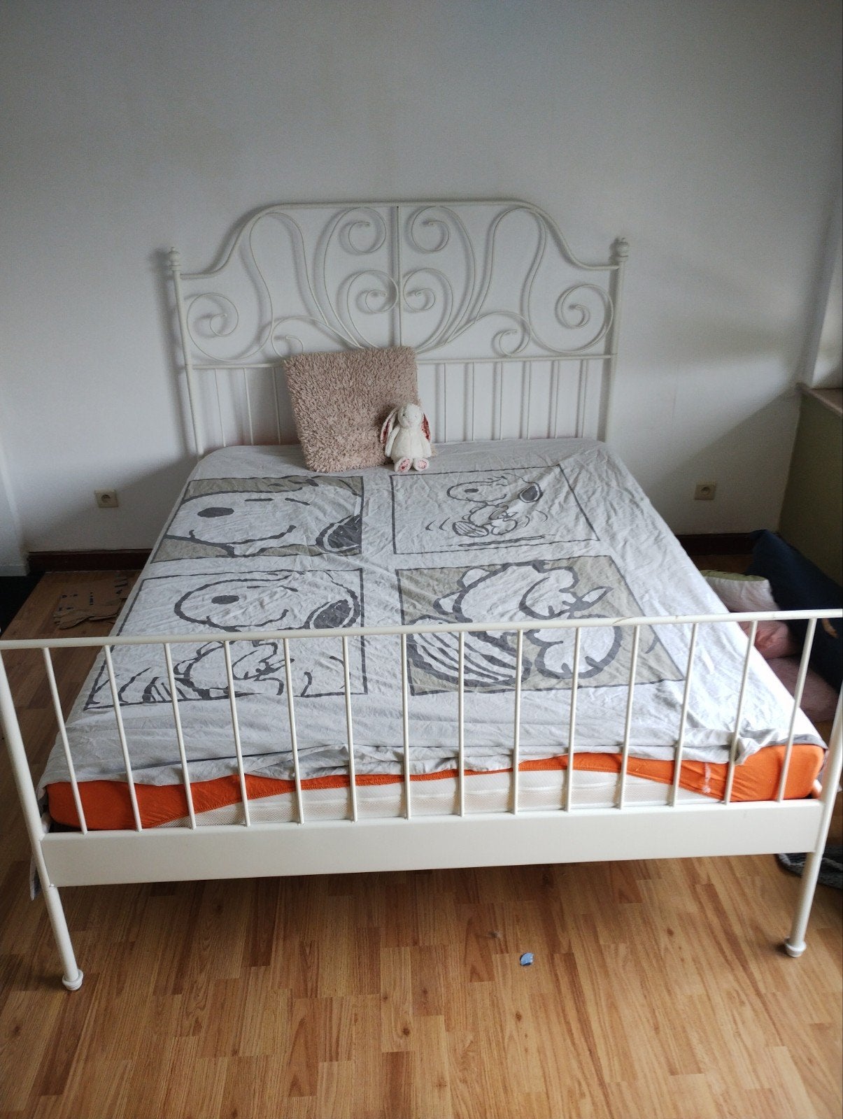 2 persoons bed ikea leirvik, Ophalen