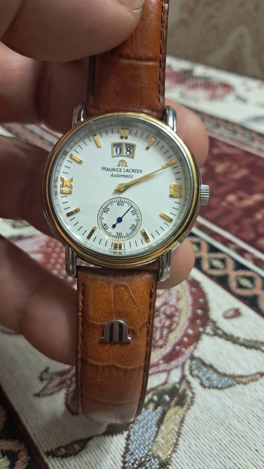 Montre automatique fabriquée en Suisse — Cristal saphir AF 1, Enlèvement, Utilisé, Montre-bracelet, Autres marques
