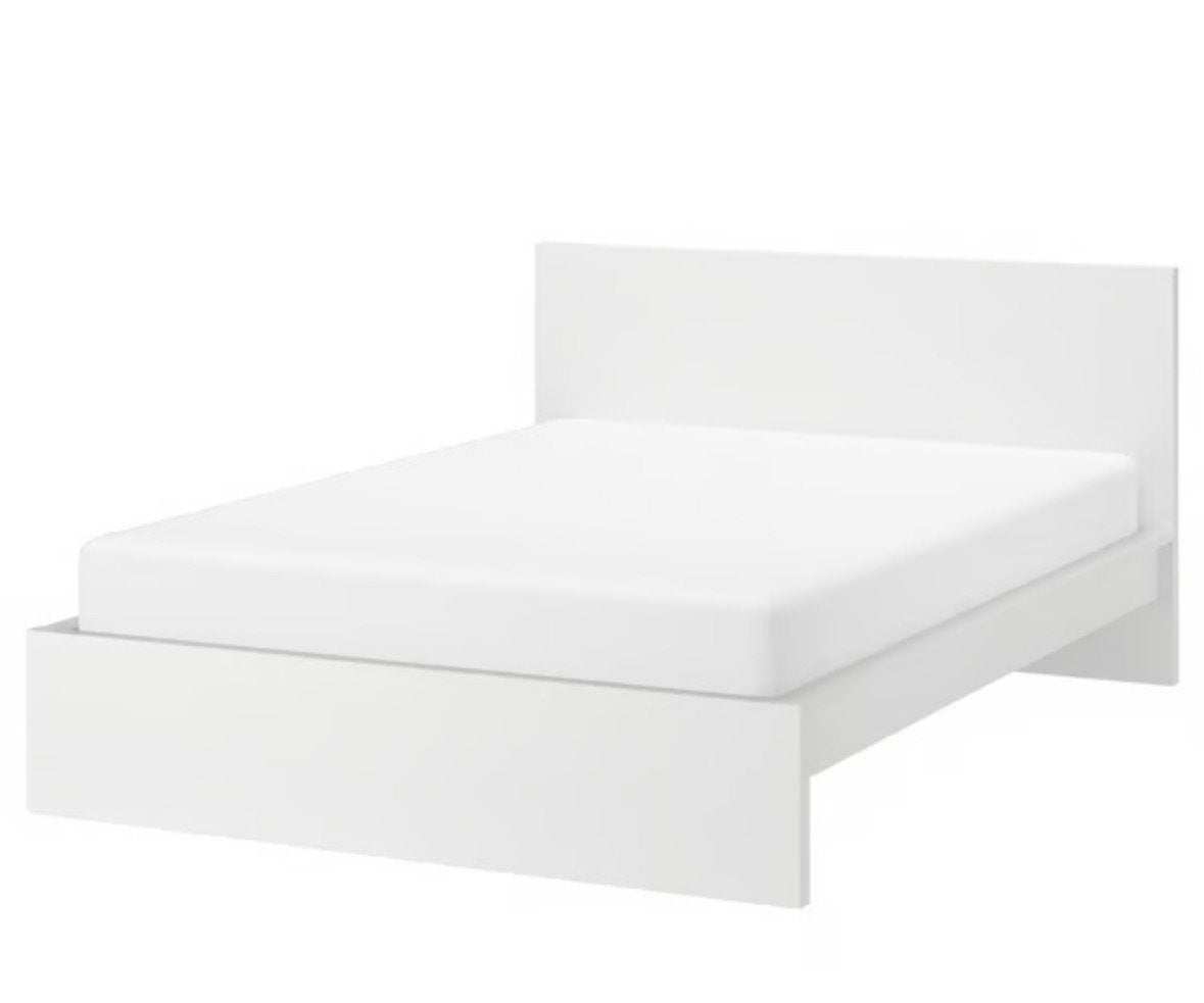 MALM Bedonderstel, hoog, wit, 160x200 cm, Enlèvement, Comme neuf, Blanc