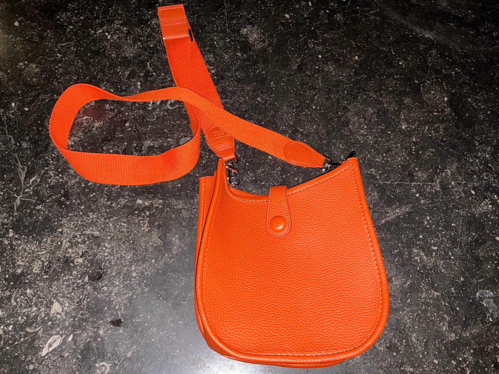 Sac à main en cuir, Envoi, Utilisé, Orange, Sac à bandoulière