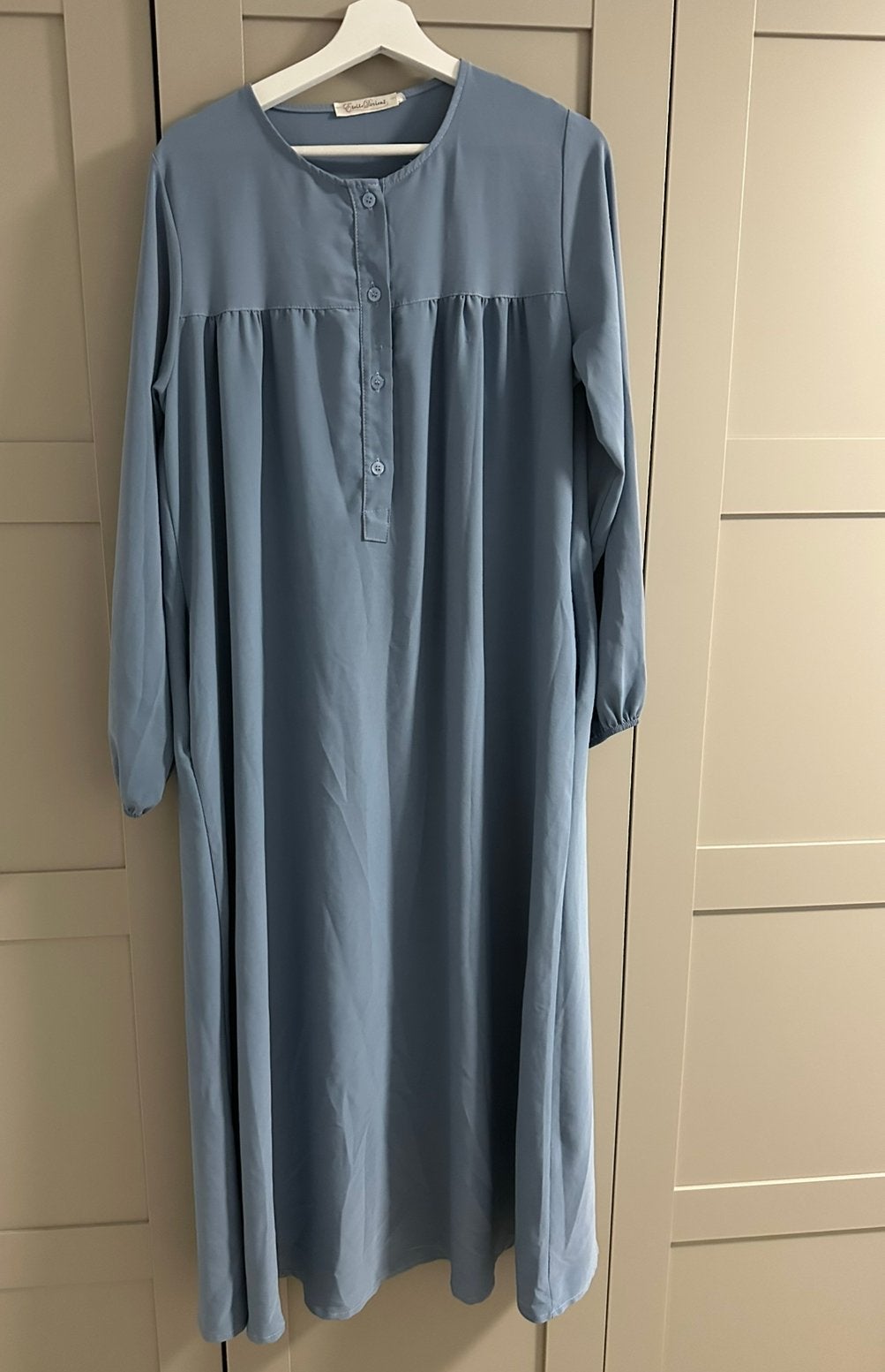 Lichtblauwe maxi jurk / abaya Etoile D’orient, Ophalen, Blauw, Zo goed als nieuw, Maat 36 (S)