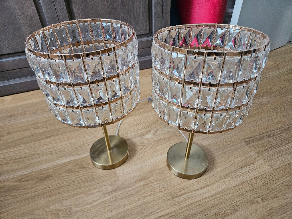 Lampes de chevet "art déco", Enlèvement ou Envoi, Comme neuf, Métal, Moins de 50 cm