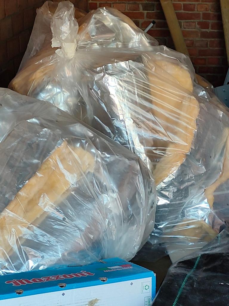 Gratis glaswol isolatie af te halen in Temse ruim 40m2, Ophalen, Glaswol