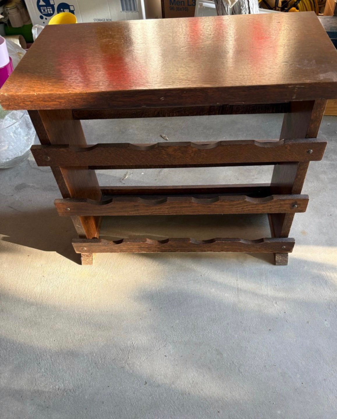 Porte bouteilles en chêne, Vintage, Enlèvement, Plusieurs compartiments, Utilisé