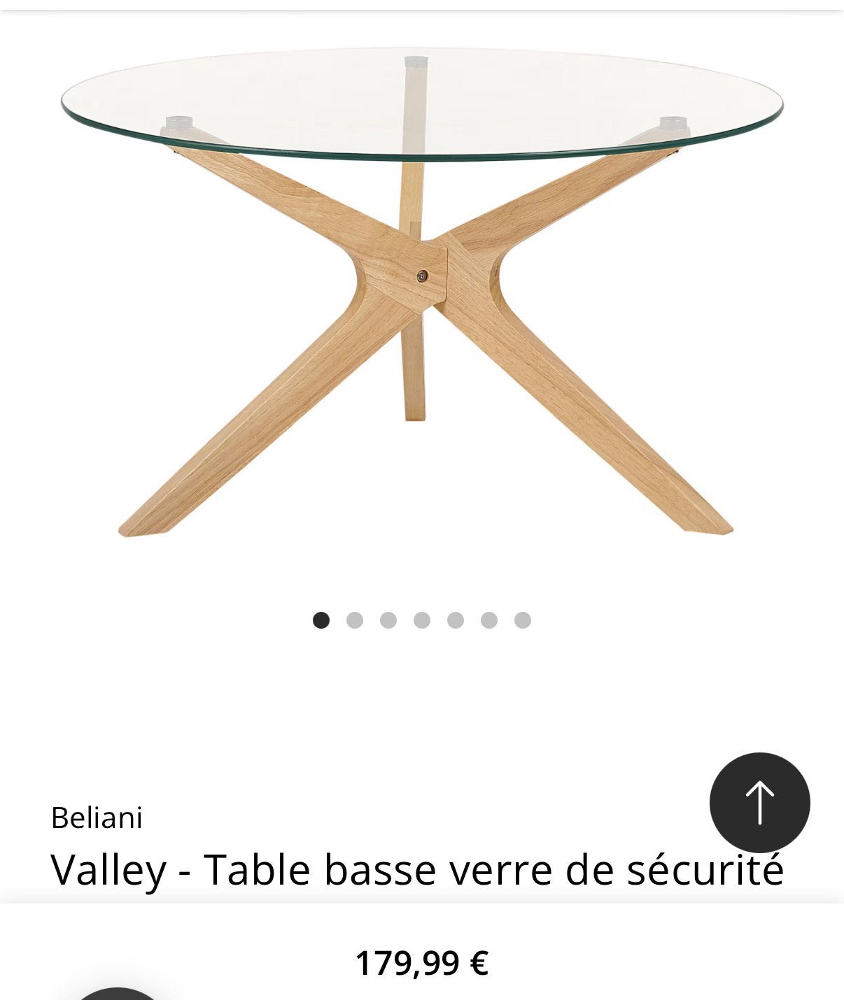 Table basse neuve Beliani, Maison & Meubles, Enlèvement, Neuf, Verre