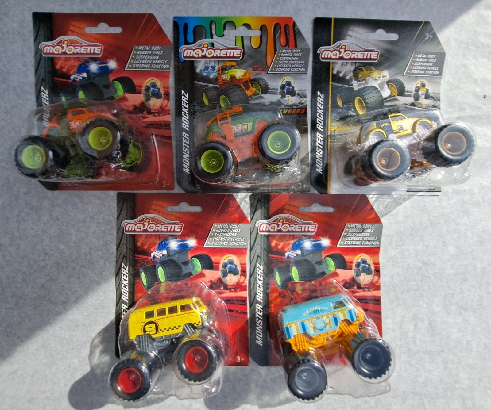lot vw volkswagen monster trucks majorette, Enlèvement ou Envoi, Comme neuf, Voiture