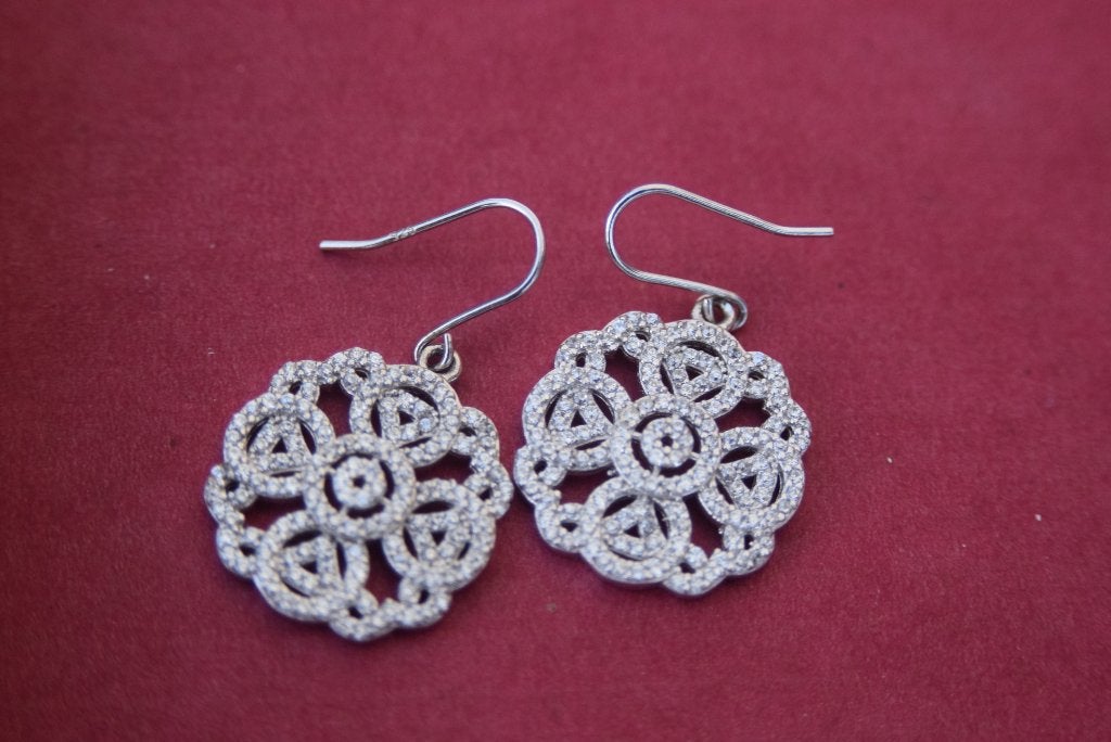 Boucle d oreille argent, Neuf, Avec cristal, Argent, Envoi