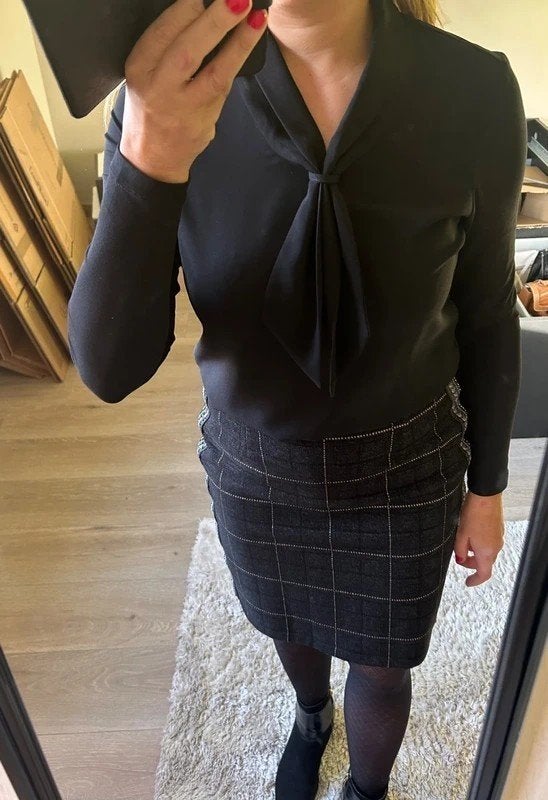 Zwarte elegante shirt, Maat 38/40 (M), Zwart, Ophalen of Verzenden, Zo goed als nieuw