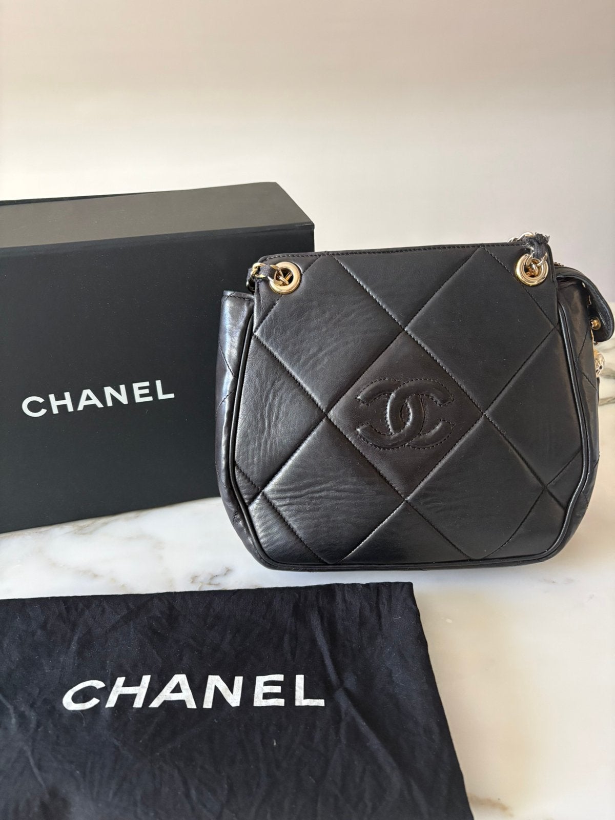 Chanel handtas, Handtassen en Accessoires, Tassen | Damestassen, Ophalen, Gebruikt, Zwart, Handtas