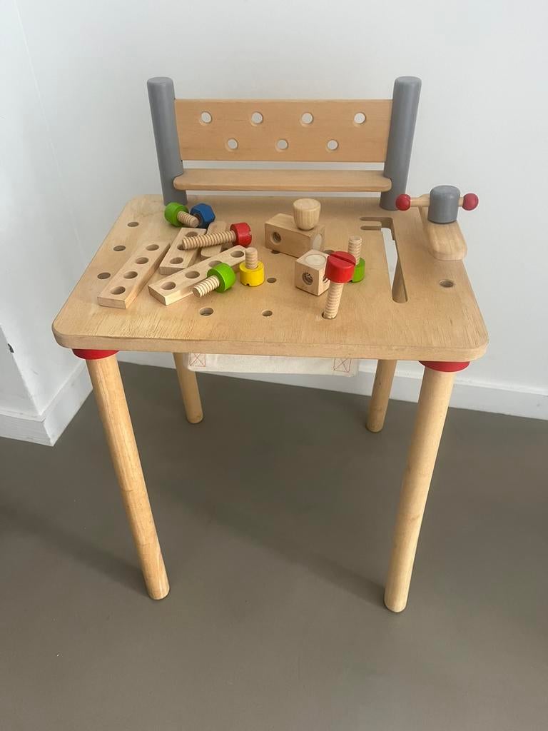 Houten werkbank kinderen, Kinderen en Baby's, Ophalen, Zo goed als nieuw