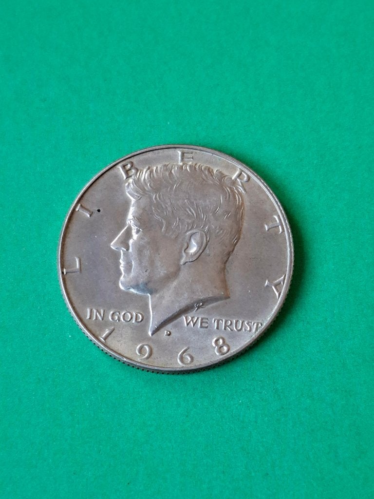 1968 D USA half dollar zilver Kennedy Denver, Postzegels en Munten, Munten | Amerika, Verzenden, Noord-Amerika, Losse munt, Zilver