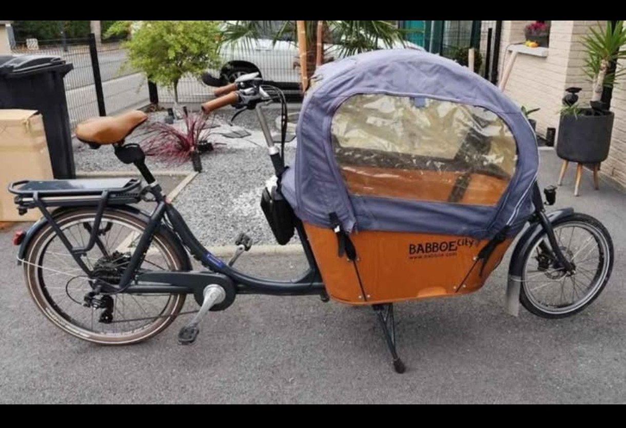velo cargo babboe, Fietsen en Brommers, Gebruikt, Elektrisch, 2 kinderen, Schijfrem