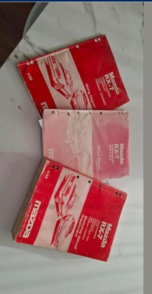 3 mazda werkplaatshandboeken van de rx7 fc 86 tot 91, Enlèvement, Mazda