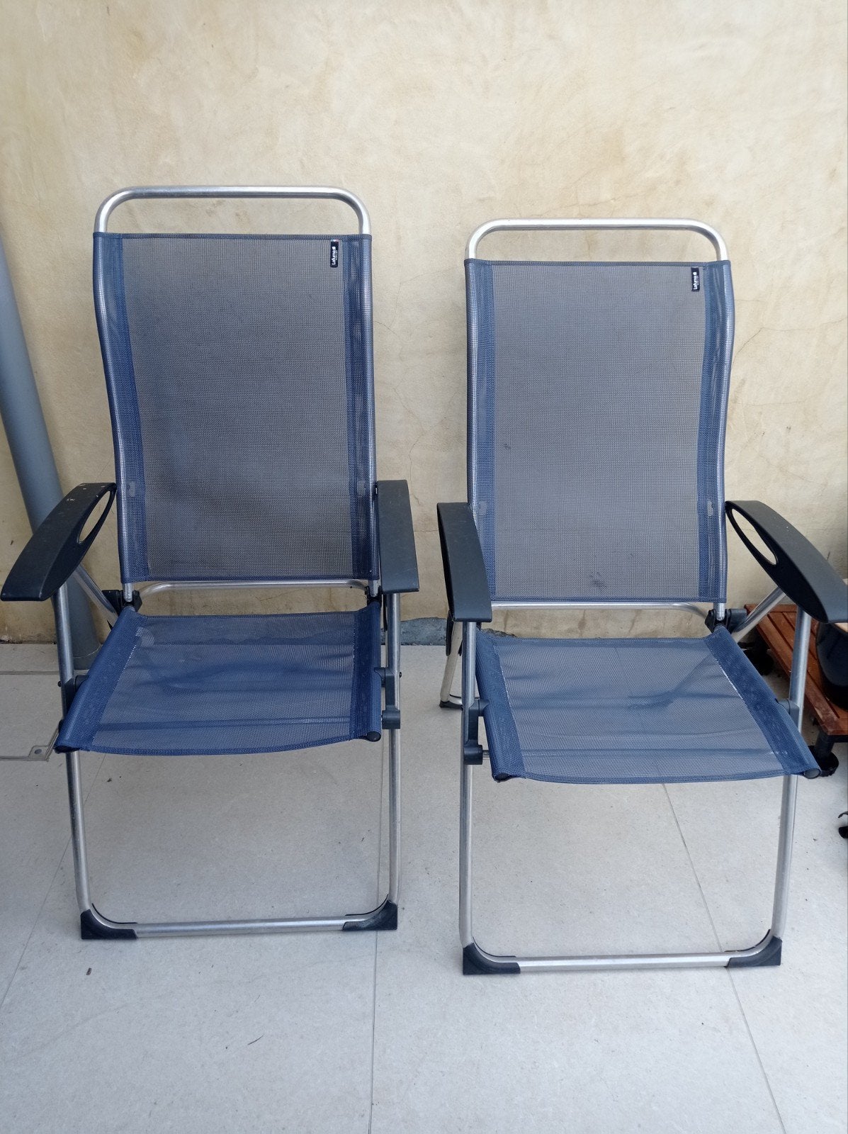 Quatre chaises de camping Lafuma, réglables et pliables, Caravanes & Camping, Meubles de camping, Chaise de camping, Enlèvement