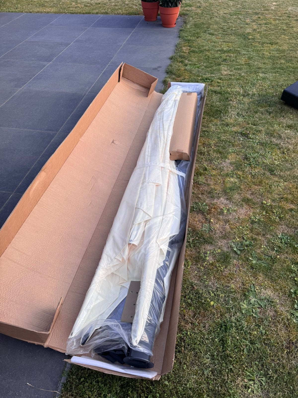 Zweef paradol, Tuin en Terras, Ophalen, Kantelbaar, Nieuw, Zweefparasol