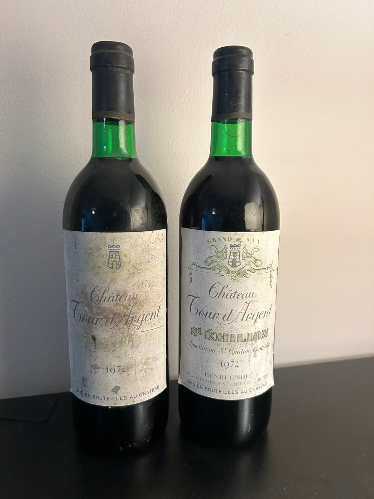 Lot 2 x Chateau Tour d’Argent van 1974, Enlèvement ou Envoi, Comme neuf
