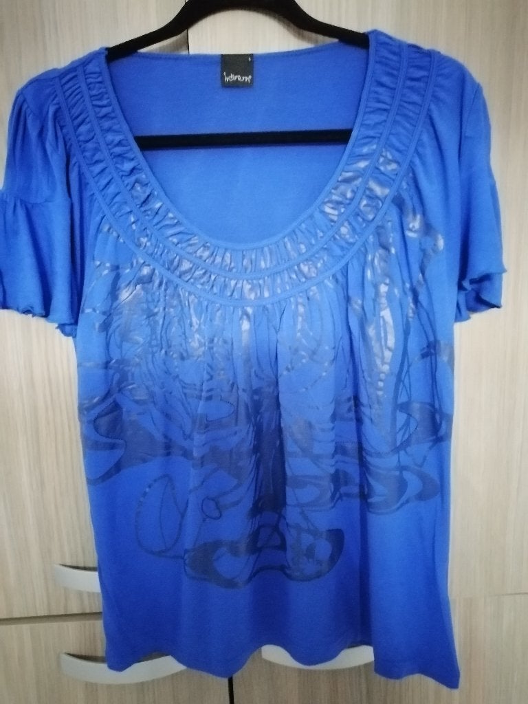 zeer mooi blauw t-shirt INTOWN mt L NIEUW, Kleding | Dames, T-shirts, Blauw, Maat 42/44 (L), Nieuw, Ophalen of Verzenden