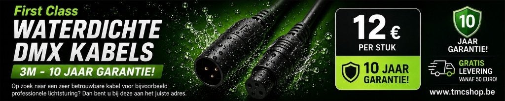 Nieuwe First Class Waterdichte Dmx Kabels 3m 10Jaar Garantie, Ophalen of Verzenden, Nieuw, Licht, Geluidgestuurd