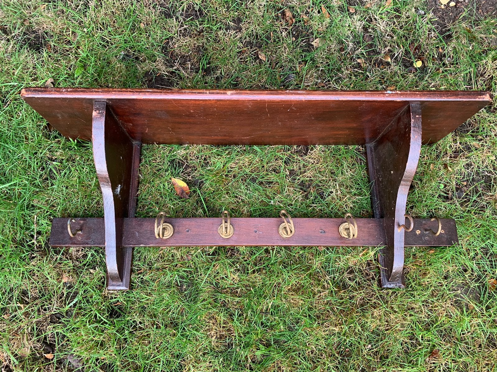 Antieke eiken houten wandplank, Ophalen