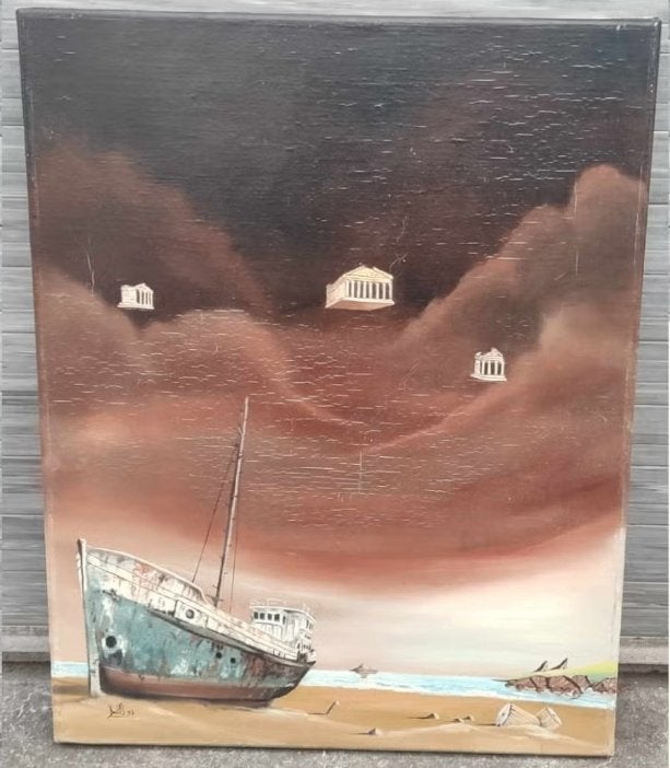 huile sur toile signe, Enlèvement ou Envoi, Toile