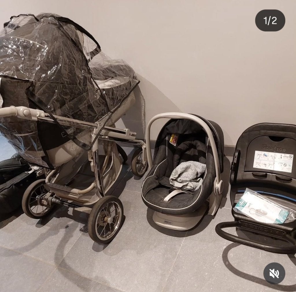 Buggy, draagmand, autostoel, Kinderen en Baby's, Gebruikt, Combiwagen, Met autostoeltje, Ophalen