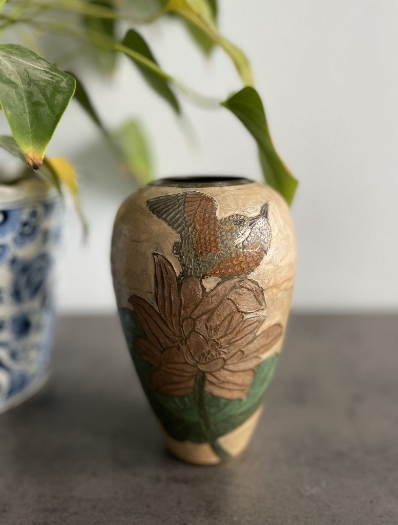 Vintage cloisonné vaas uit China, Antiek en Kunst, Ophalen